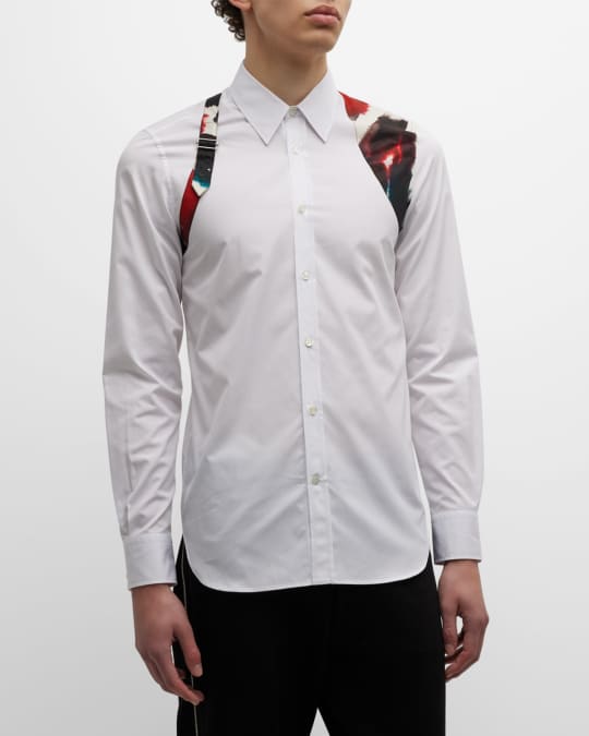 Alexander McQueen Men s Watercolor Harness Sport Shirt Neiman Marcus