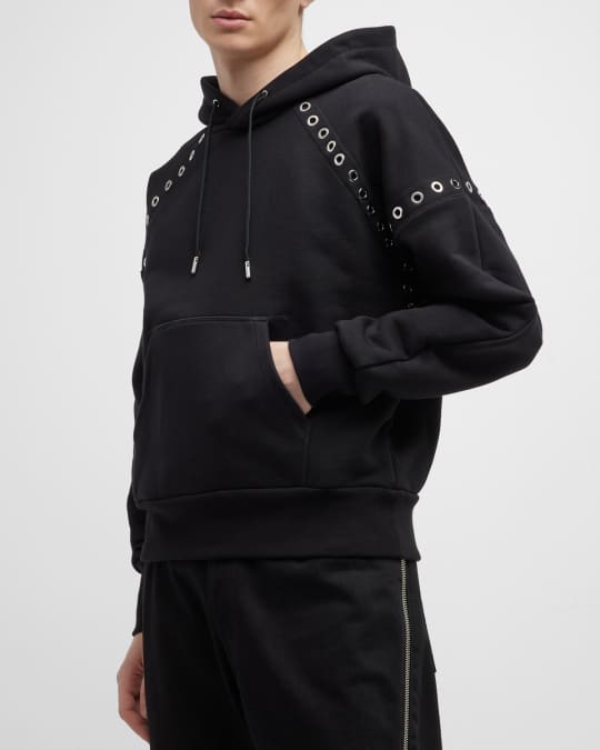 Men s Metal Eyelet Pullover Hoodie