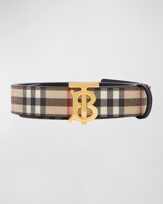 Burberry TB Check Reversible Medium Belt | Neiman Marcus