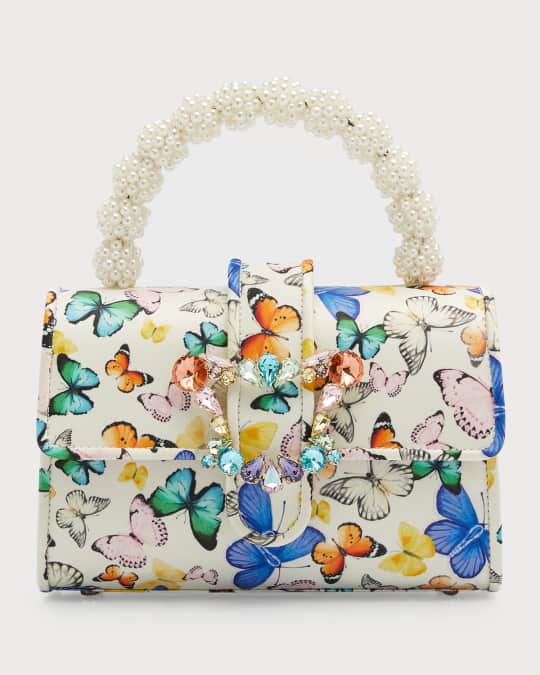 Sophia Webster Margaux Pearly Butterflies Top Handle Bag Neiman Marcus