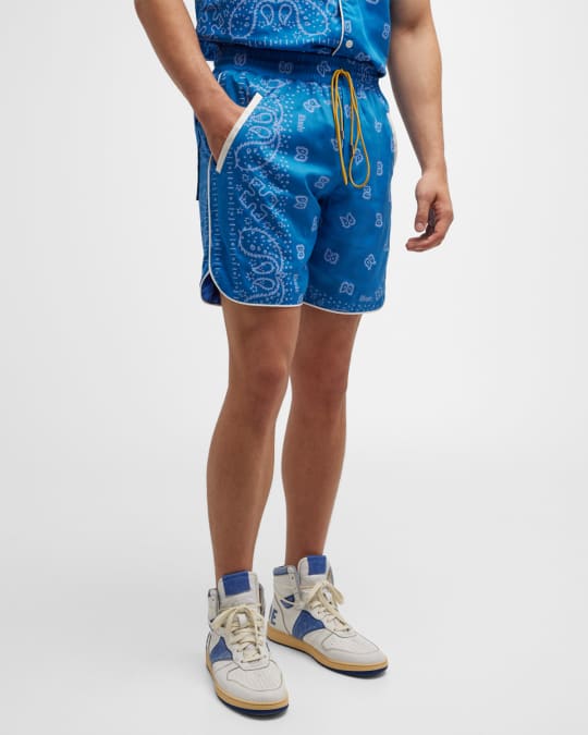 Rhude bandana-print Track Shorts - Blue