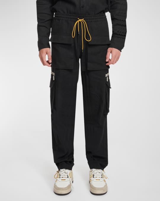 Rhude Men's Linen Multi-Pocket Cargo Pants | Neiman Marcus