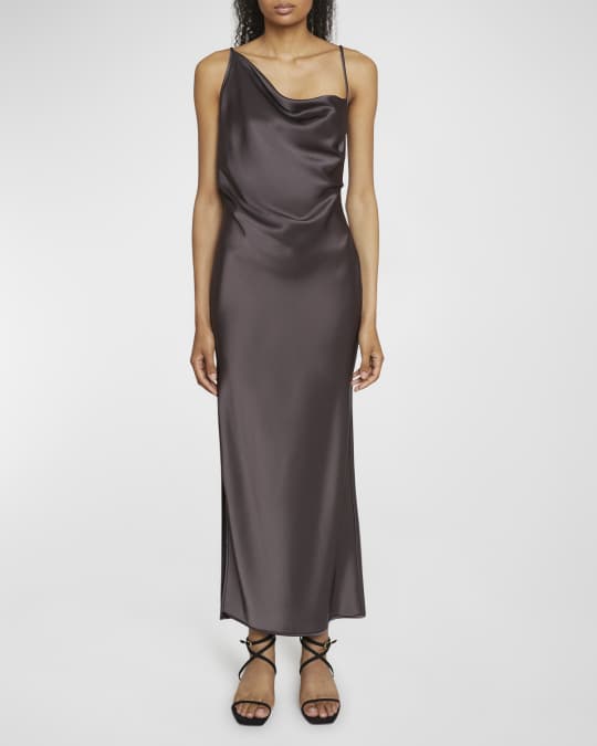 【NANUSHKA】Sleep Satin Maxi Dress/追跡+関税+全国送料込み Macia - Slip Satin Dress - Black – Nanushka