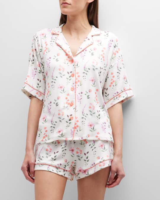 PJ Salvage Spring Fling Floral Print Pointelle Pajama Set Neiman