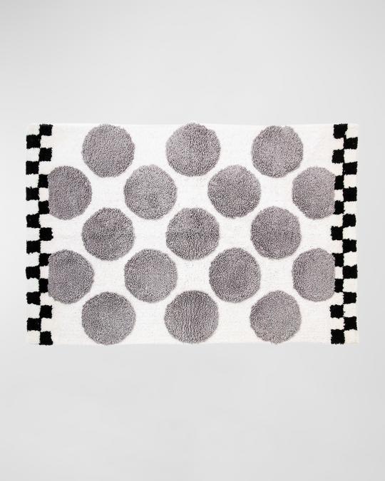 MacKenzie-Childs Sterling Dot Bath Rug | Neiman Marcus