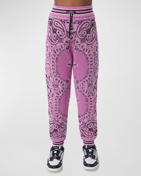 Amiri Kid s Bandana Intarsia Sweatpants Size 4 12 Neiman Marcus