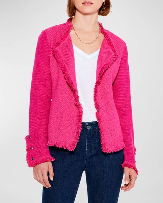 NIC+ZOE Fringe Mix Open-Front Jacket | Neiman Marcus