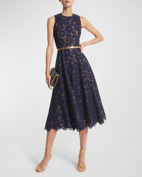 Michael kors navy lace dress store