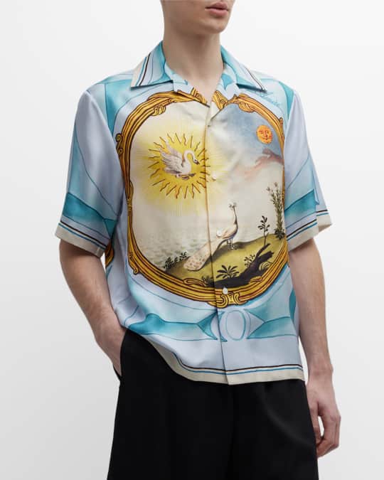 Louis Vuitton Landscape Short-sleeved Denim Shirt