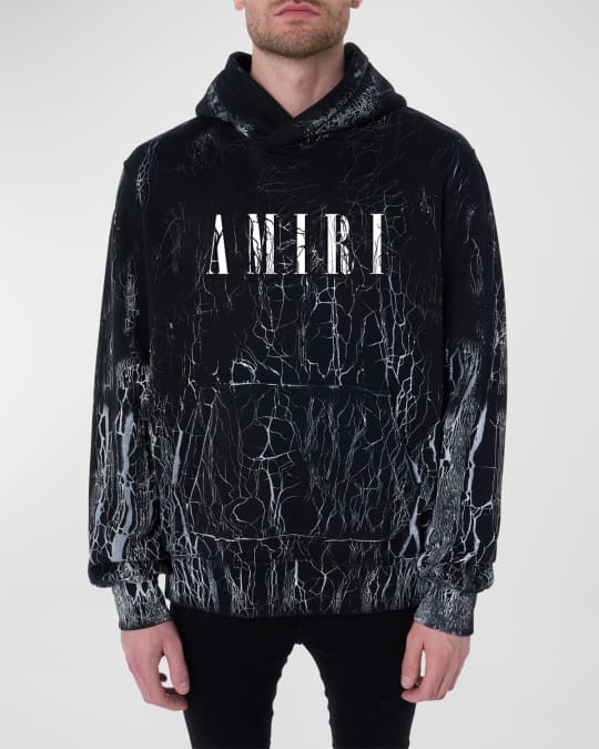 Amiri - Tie-Dye Moon-print Sweatshirt - Men - Wool/Cotton - L - Black