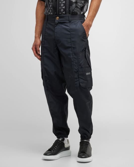 PRPS Slim Fit Twill Cargo Pants Black, $375, Neiman Marcus