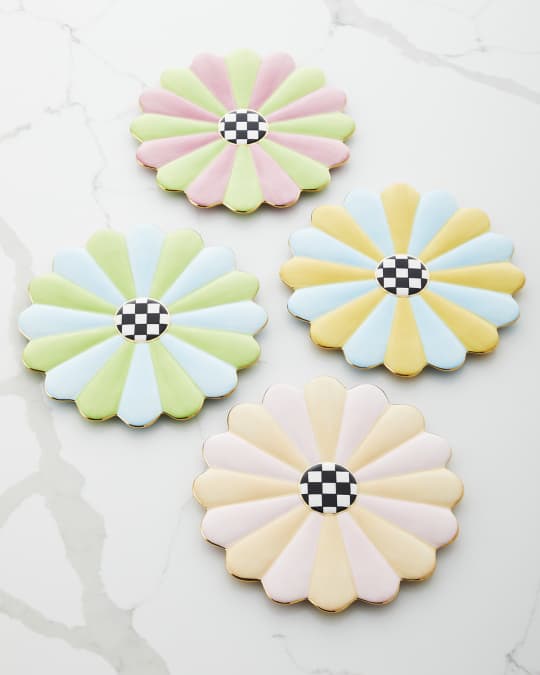 MacKenzieChilds Rose Garden Dessert Plates, Set of 4 Neiman Marcus