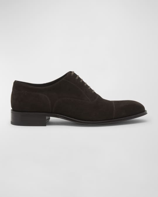 Men's Clayton Cap Toe Suede Oxfords
