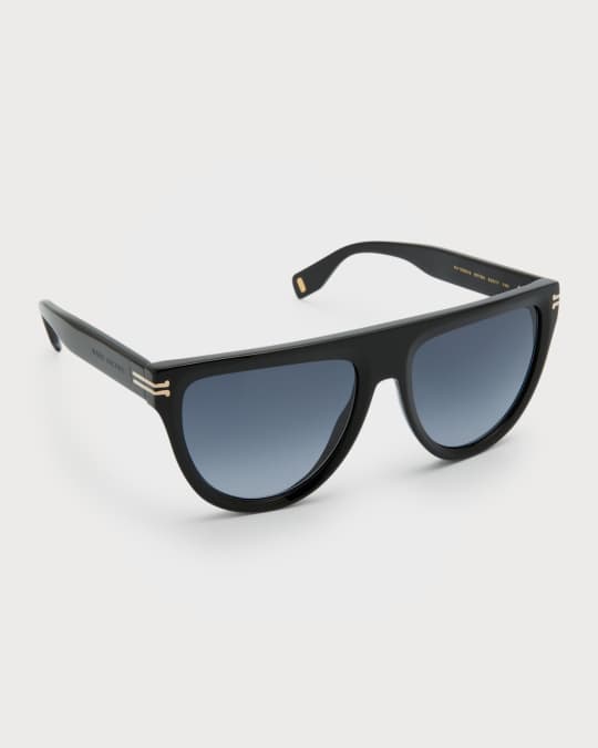 Flat Top Round Acetate Sunglasses