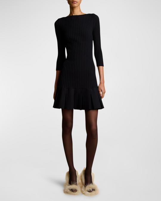 pleated hem sweater dress Pleated Hem Cami Sweater Dress