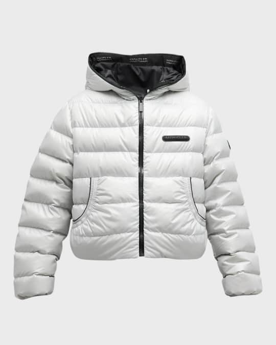 Nere Hooded Puffer Jacket with Logo Patch