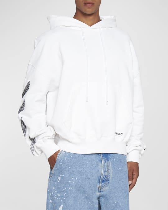 Off White Men s Scribble Diagonal Skate Hoodie Neiman Marcus
