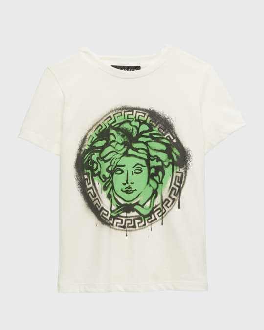 Versace Boy's Graffiti Medusa Graphic T-Shirt, Size 4-6 Neiman