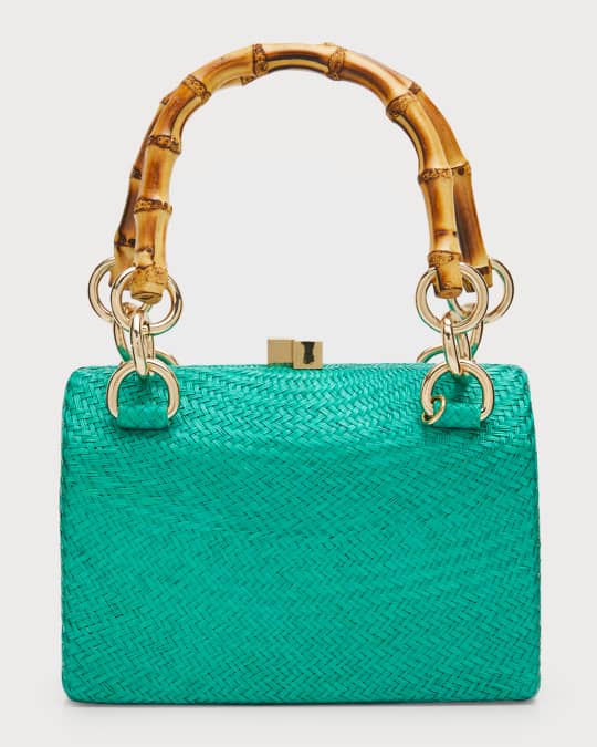 Serpui Little Church Bun Straw Top Handle Bag Neiman Marcus