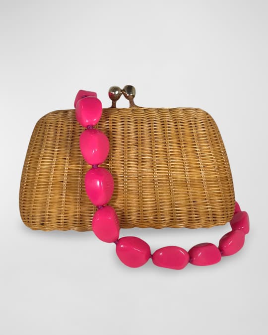 SERPUI Heart Wicker Purse