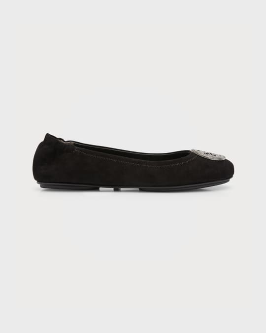 Minnie Suede Pave Travel Ballerina Flats
