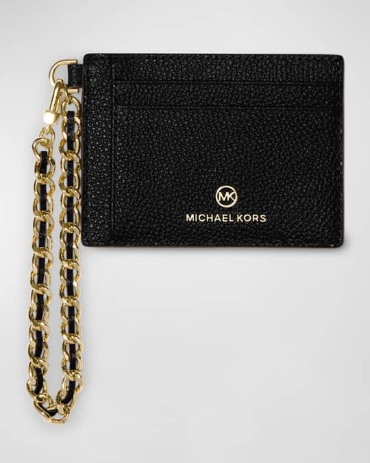 Michael Kors Jet Set Small Zip Around Card Case Black 2 One Size