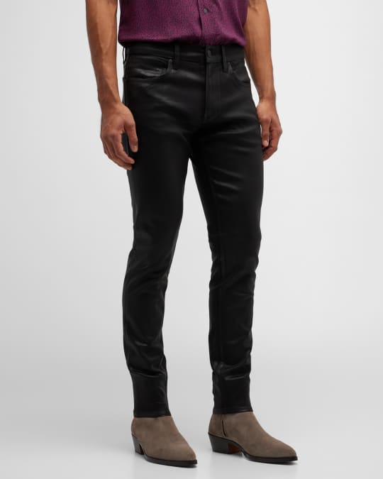 Hudson Men s Zack Coated Skinny Jeans Neiman Marcus