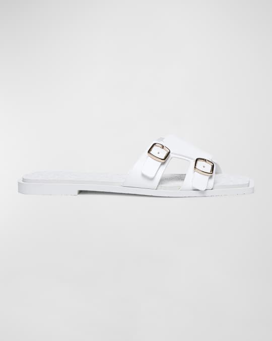 Santoni Lepus Flat Pool Slides Neiman Marcus