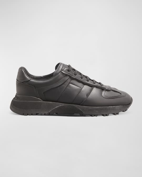 Maison Margiela Men's 50-50 Tonal Leather Sneakers | Neiman Marcus