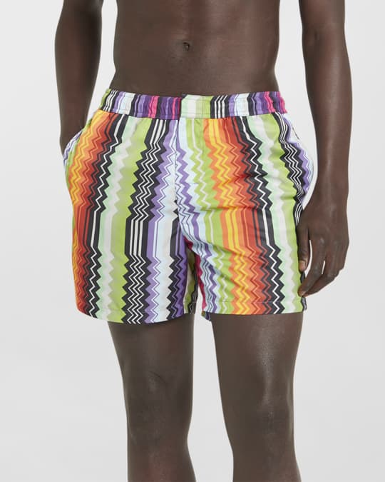 Zigzag Print Missoni Swim Shorts Sale MISSONI Micro Zigzag Swim