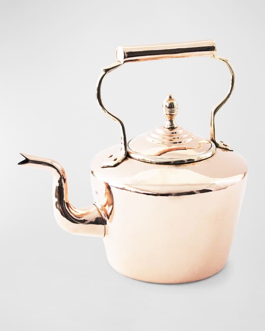 Coppermill Kitchen English William Soutter Round Tea Kettle, 1800