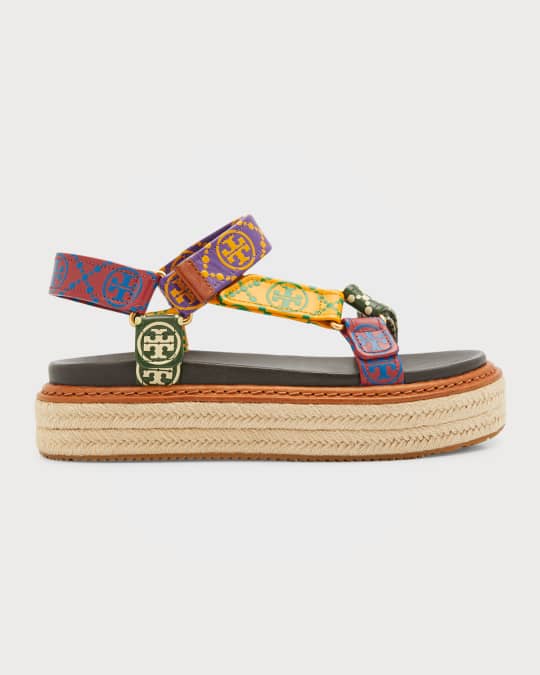 Tory Burch Women's T Monogram Crisscross Espadrille Slide