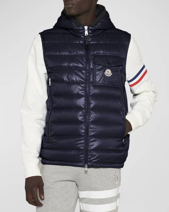 Moncler Men's Ragot Hooded Down Vest | Neiman Marcus