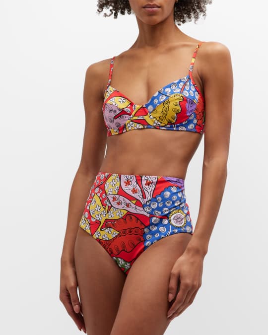 Mara Hoffman Banditta Lydia High Waist Bikini Bottoms Neiman Marcus