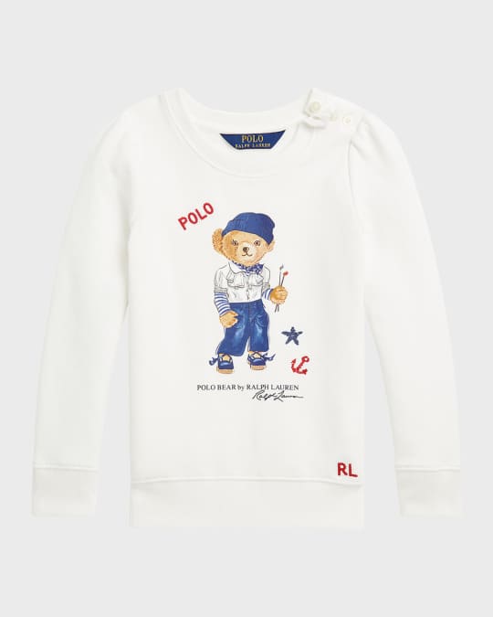 Ralph Lauren Childrenswear Girl's Artsy Polo Bear Sweatshirt, Size 4-6X ...