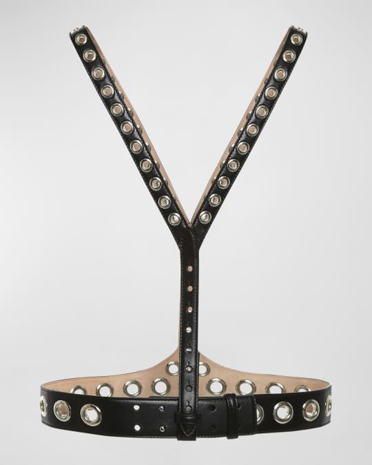ベルト Alexander Mcqueen Medium Belt With Eyelets Alexander McQueen Eyelet Belt in Black | LN-CC