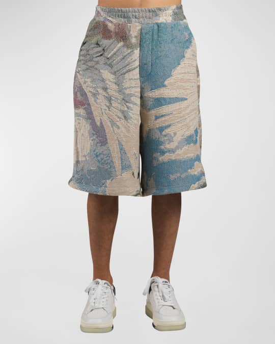Amiri Men's Baggy Pegasus Tapestry Shorts | Neiman Marcus