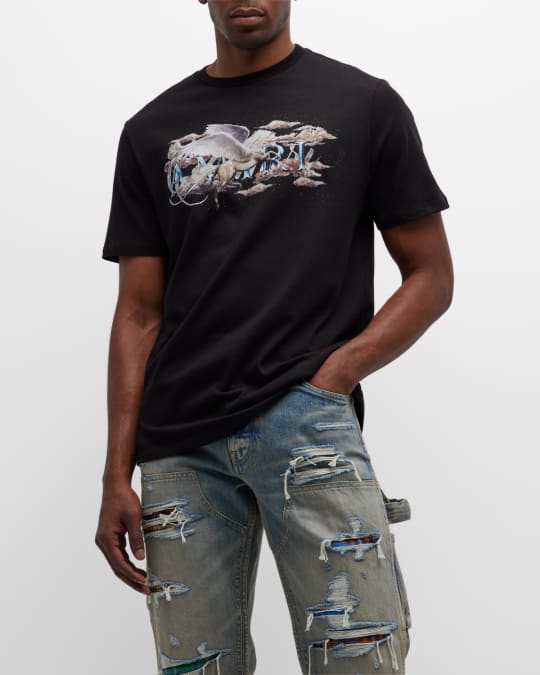 Amiri Men's Pegasus Script Logo T-Shirt | Neiman Marcus