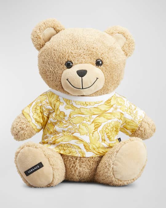 Versace Kid s Plush Teddy W Barocco Print T Shirt Neiman Marcus