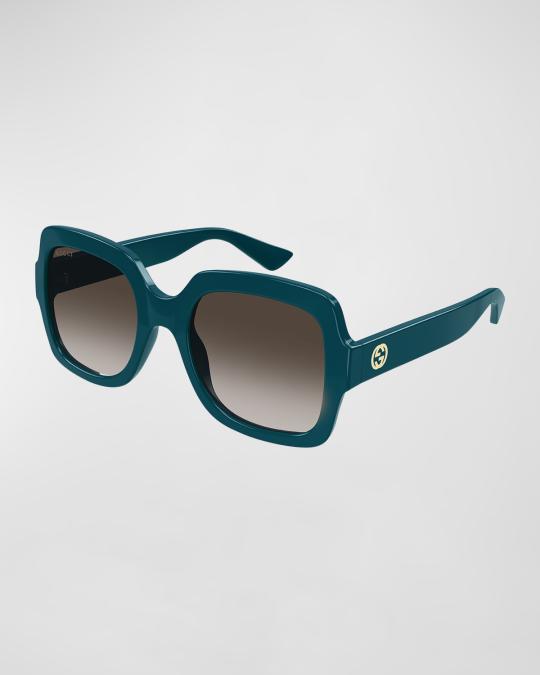 Gucci Interlocking GG Square Acetate Sunglasses | Neiman Marcus display picture 1
