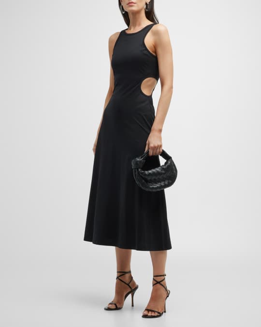 FRAME Cut-Out Knit Midi Dress | Neiman Marcus