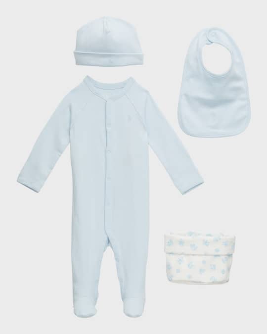 Ralph Lauren Childrenswear Boy's 4-Piece Organic Cotton Gift Set, Size ...