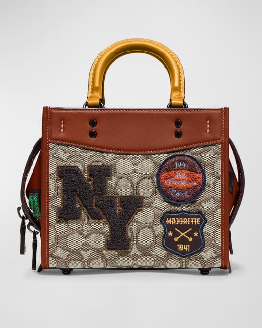 Marc Jacobs Laces The Big Big Apple Tote in Black with Antique Gold