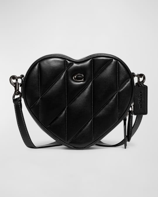 Heart Quilted Leather Crossbody Bag