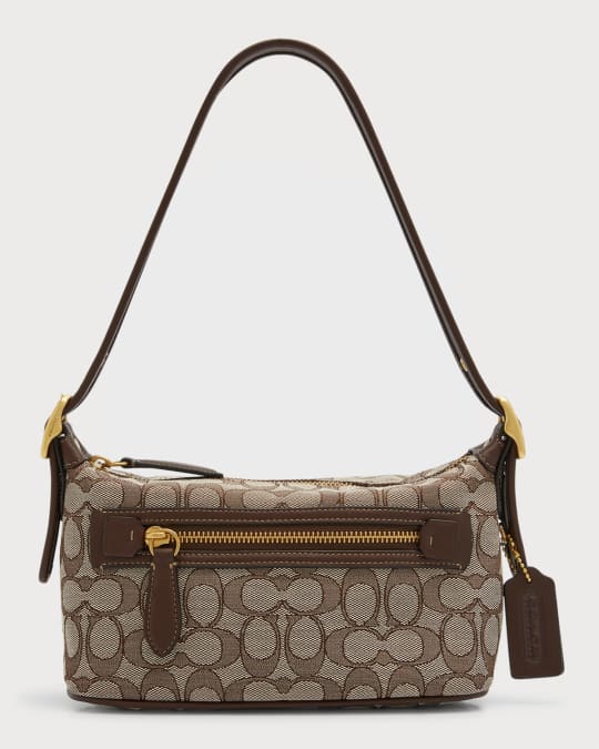 Demi Signature Monogram Jacquard Shoulder Bag