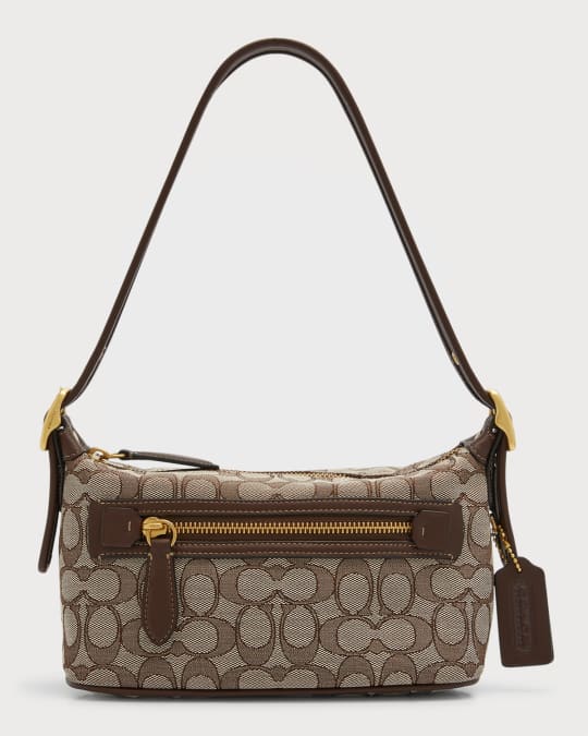 Coach Demi Signature Monogram Jacquard Shoulder Bag | Neiman Marcus