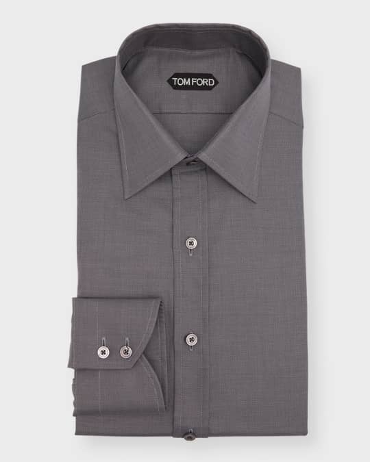 TOM FORD Men's Slim Fit Cotton Dress Shirt Neiman Marcus