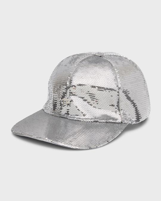 Tom Ford Monogram Sequined Baseball Cap Tom Ford - Embellished cotton cap TOM FORD main image 4