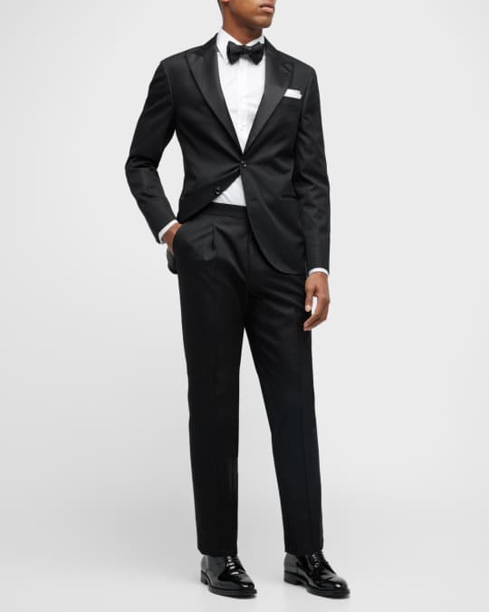 Brunello Cucinelli Men's Silk Peak Lapel Solaro Tuxedo | Neiman Marcus