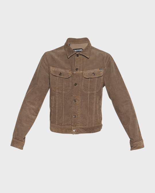 TOM FORD Men s 12 Waves Cord New Icon Denim Jacket Neiman Marcus